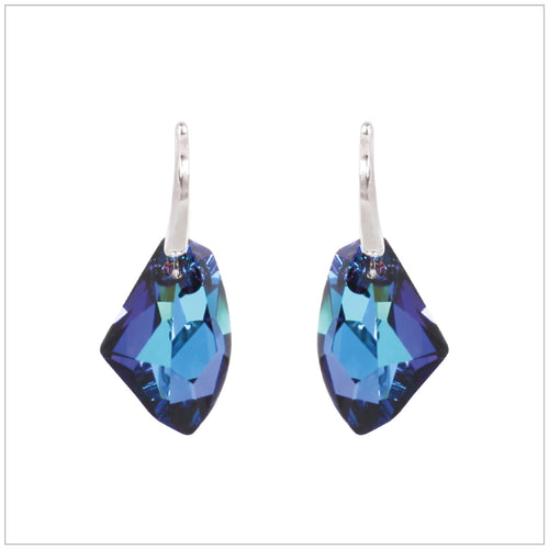 Swarovski Element Galactic Earrings - Bermuda Blue