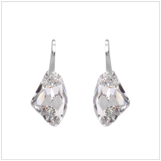 Swarovski Element Galactic Earrings - Chrome/Labrador