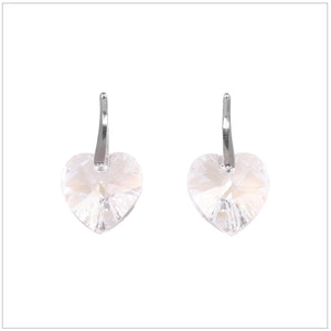 Swarovski Element Heart Earrings - Moon Light - K. Crystals Online