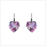 Swarovski Element Heart Earrings - Vitrail Light - K. Crystals Online