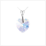 Swarovski Element Heart Necklace - Aurore Boreale - K. Crystals Online