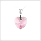 Swarovski Element Heart Necklace - Light Rose - K. Crystals Online