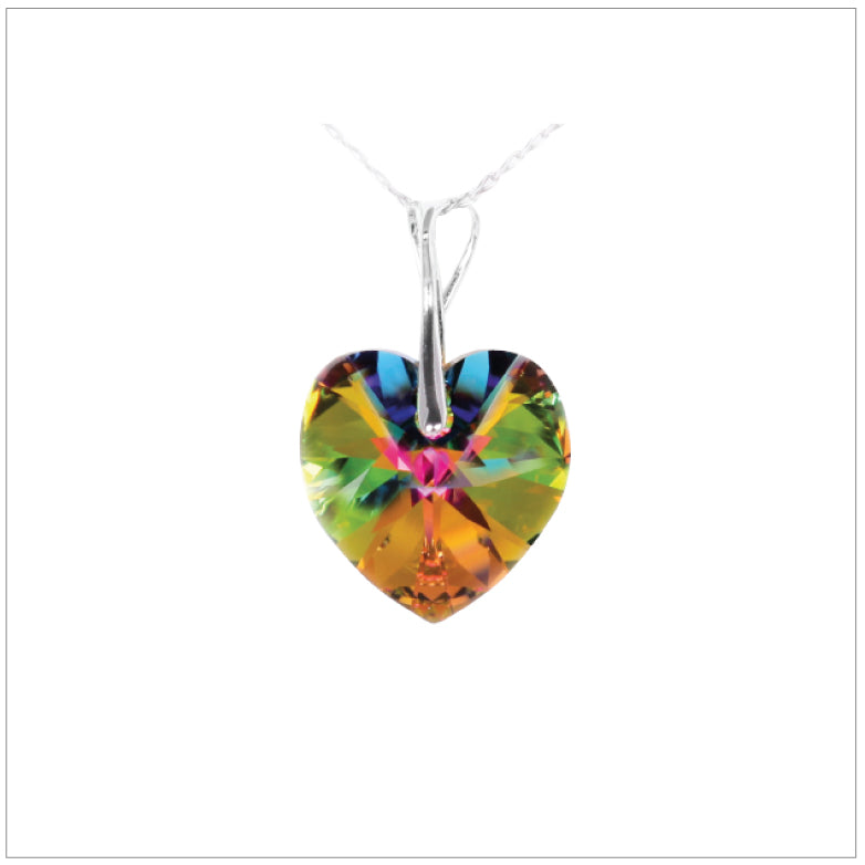 Swarovski Element Heart Necklace - Vitrail Medium - K. Crystals Online