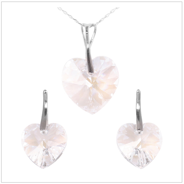Swarovski Element Heart Set - Moon Light - K. Crystals Online