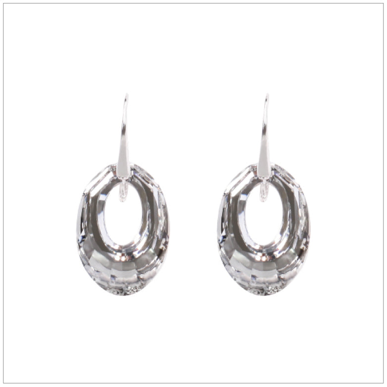 Swarovski Element Helios Earrings - Chrome - swarovski jewellery south africa kcrystals