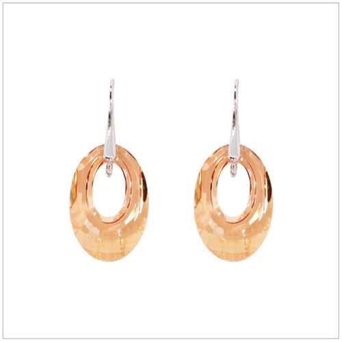 Swarovski Element Helios Earrings - Golden Shadow - swarovski jewellery south africa kcrystals