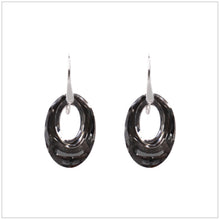 Swarovski Element Helios Earrings - Silver Night - swarovski jewellery south africa kcrystals