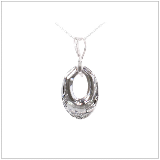 Swarovski Element Helios Necklace - Chrome/Labrador - swarovski jewellery south africa kcrystals