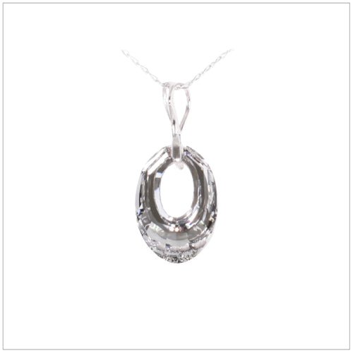 Swarovski Element Helios Necklace - Chrome/Labrador - swarovski jewellery south africa kcrystals