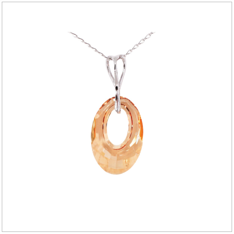 Swarovski Element Helios Necklace - Golden Shadow - swarovski jewellery south africa kcrystals