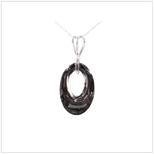 Swarovski Element Helios Necklace - Silver Night - swarovski jewellery south africa kcrystals