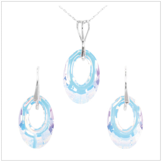 Swarovski Element Helios Set - Aurore Boreale - swarovski jewellery south africa kcrystals