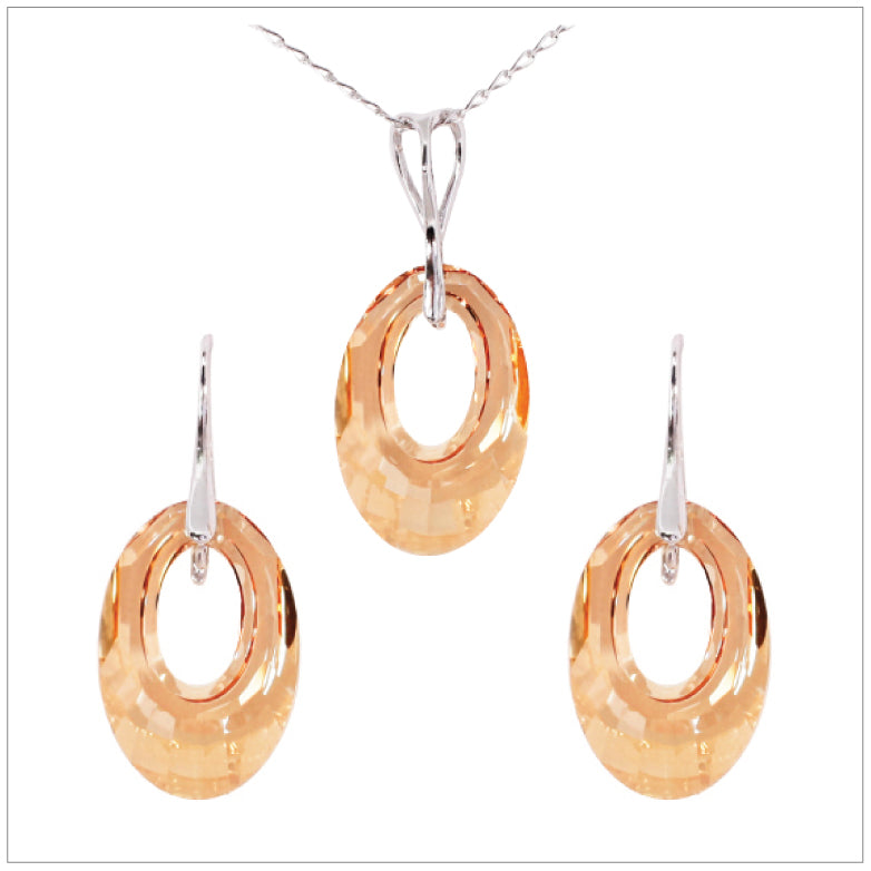 Swarovski Element Helios Set - Golden Shadow - swarovski jewellery south africa kcrystals