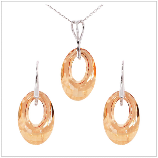 Swarovski Element Helios Set - Golden Shadow - swarovski jewellery south africa kcrystals