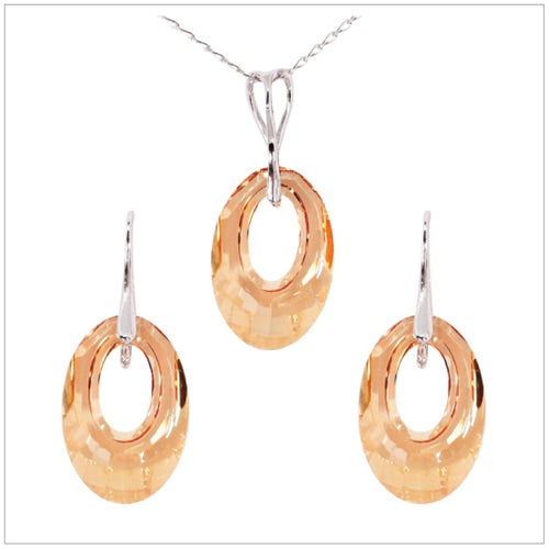 Swarovski Element Helios Set - Golden Shadow - swarovski jewellery south africa kcrystals