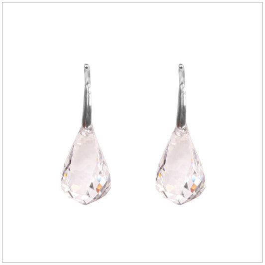 Swarovski Element Helix Earrings - Silver Shade