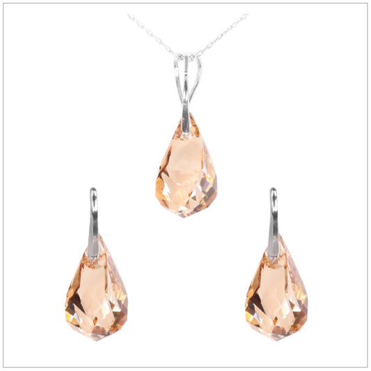 Swarovski Element Helix Set - Golden Shadow