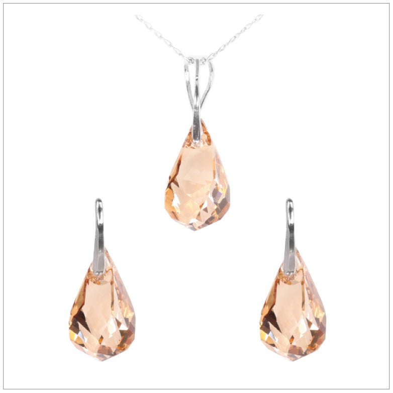 Swarovski Element Helix Set - Golden Shadow