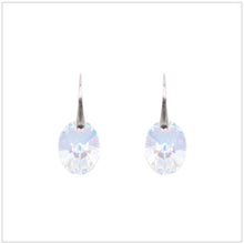 Swarovski Element Oval Earrings - Aurore Boreale