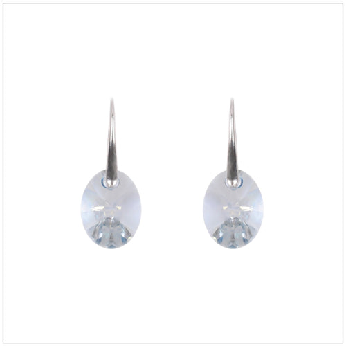 Swarovski Element Oval Earrings - Blue Shadow