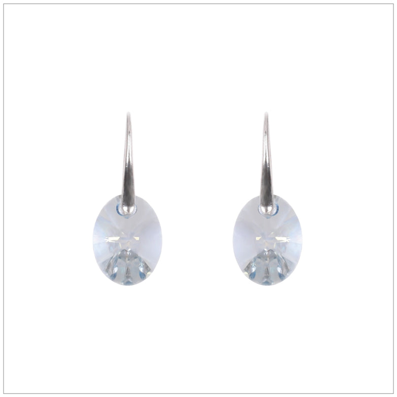 Swarovski Element Oval Earrings - Blue Shadow