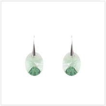 Swarovski Element Oval Earrings - Fern Green