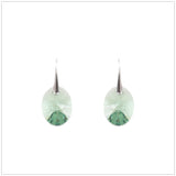 Swarovski Element Oval Earrings - Fern Green