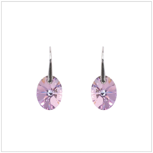 Swarovski Element Oval Earrings - Vitrail Light