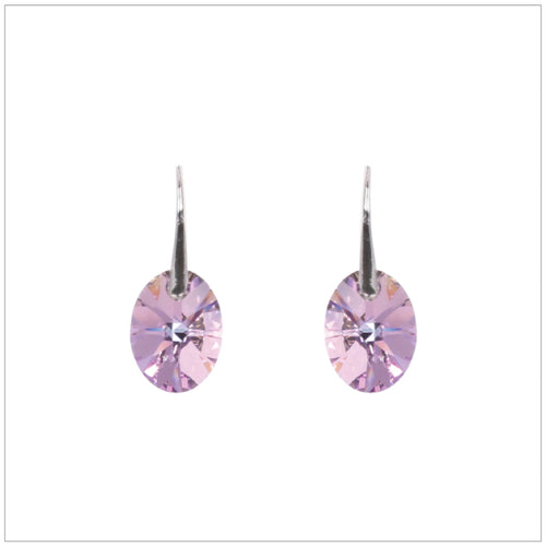 Swarovski Element Oval Earrings - Vitrail Light