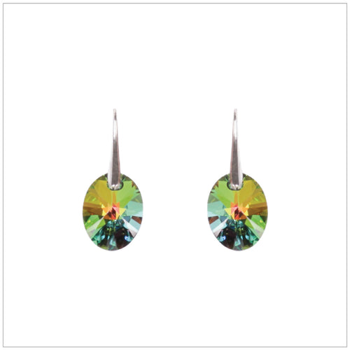 Swarovski Element Oval Earrings - Vitrail Medium