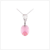 Swarovski Element Oval Necklace - Light Rose