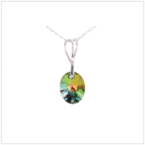 Swarovski Element Oval Necklace - Vitrail Medium