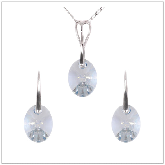 Swarovski Element Oval Set - Blue Shadow