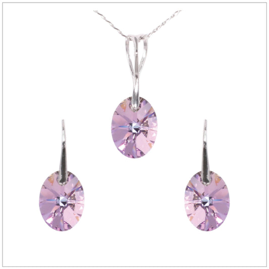 Swarovski Element Oval Set - Vitrail Light