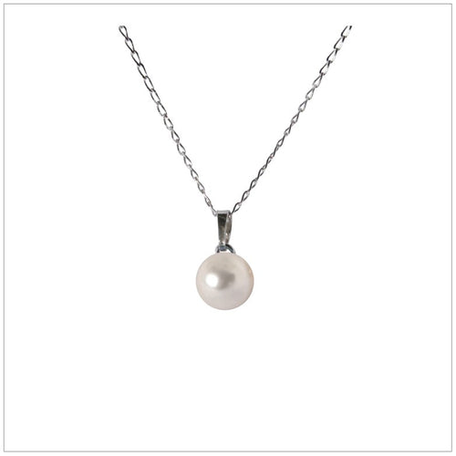 Swarovski Element Pearl Necklace - Iridescent Pearl Grey Dove