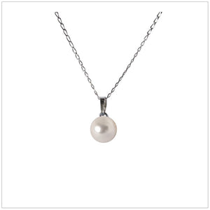Swarovski Element Pearl Necklace - Iridescent Pearl Grey Dove