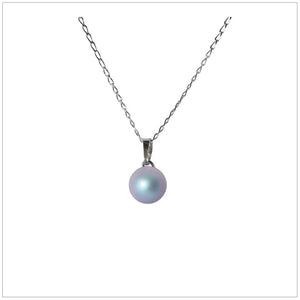 Swarovski Element Pearl Necklace - Iridescent Pearl Light Blue