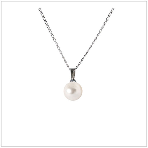 Swarovski Element Pearl Necklace - White Pearl