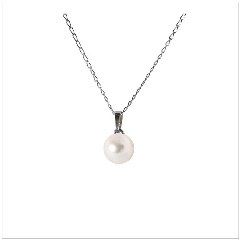 Swarovski Element Pearl Necklace - White Pearl