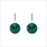 Swarovski Element Rivoli Earrings - Emerald - K. Crystals Online