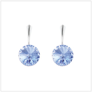 Swarovski Element Rivoli Earrings - Light Sapphire - K. Crystals Online