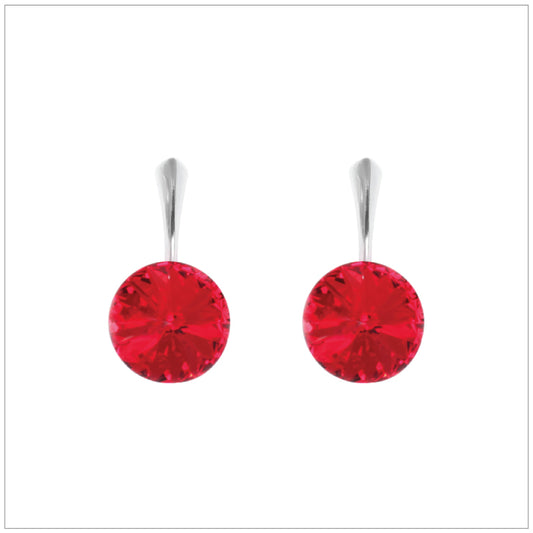 Swarovski Element Rivoli Earrings - Light Siam - K. Crystals Online