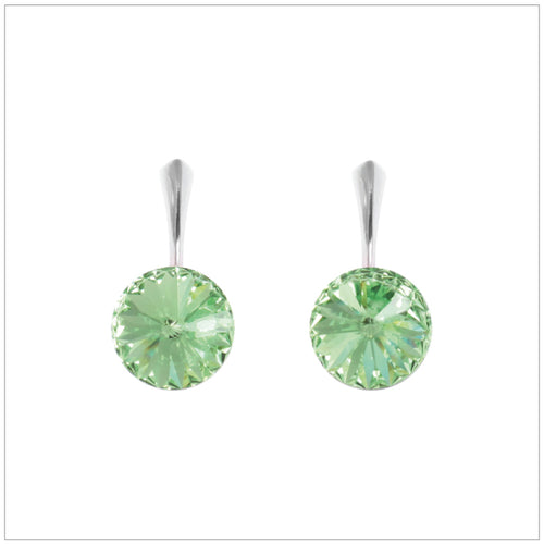 Swarovski Element Rivoli Earrings - Peridot - K. Crystals Online