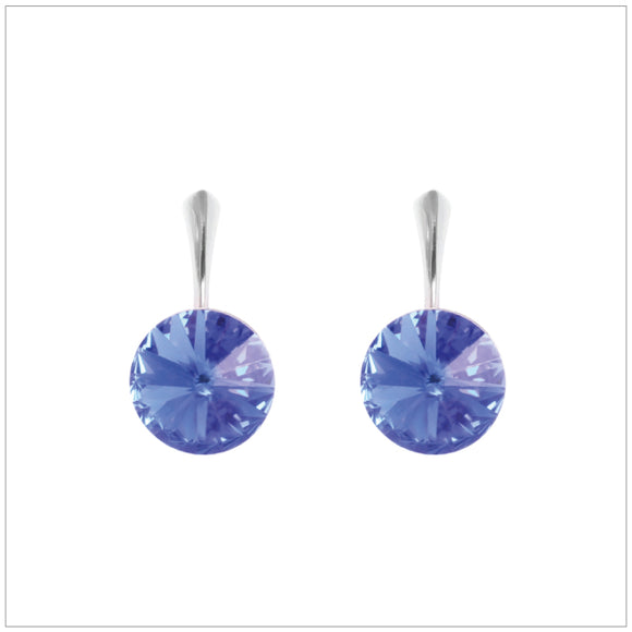 Swarovski Element Rivoli Earrings - Sapphire - K. Crystals Online