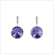 Swarovski Element Rivoli Earrings - Tanzanite - K. Crystals Online