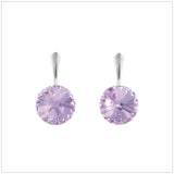Swarovski Element Rivoli Earrings - Violet - K. Crystals Online