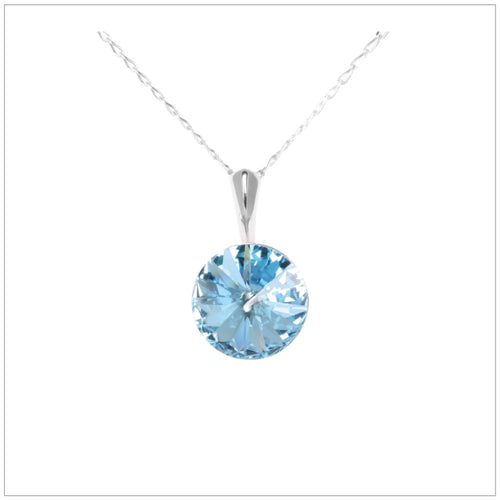 Swarovski Element Rivoli Necklace - Aquamarine - K. Crystals Online