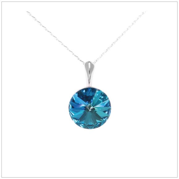 Swarovski Element Rivoli Necklace - Bermuda Blue - K. Crystals Online