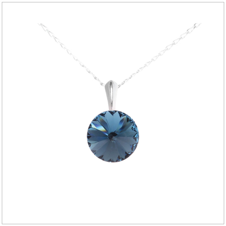Swarovski Element Rivoli Necklace - Dark Indigo - K. Crystals Online