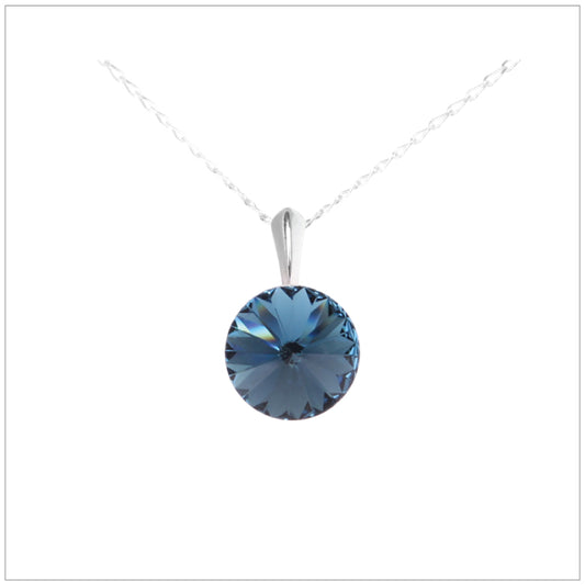 Swarovski Element Rivoli Necklace - Dark Indigo - K. Crystals Online